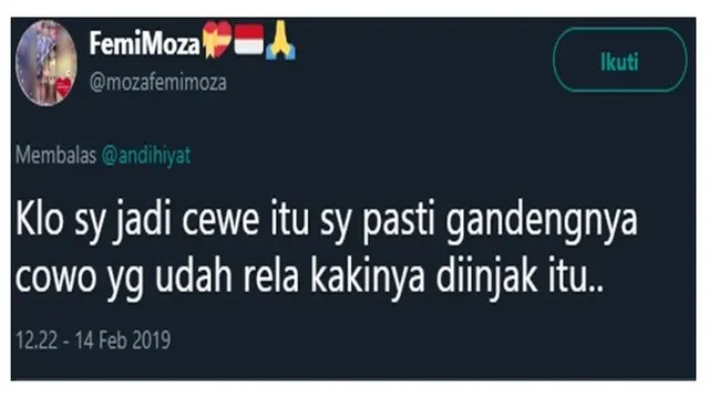 pria ingin romantis (Sumber: Twitter/nindilR)