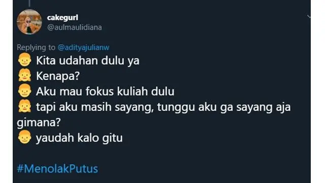 5 Cuitan #Menolakputus Ala Netizen Ini Menggelitik Banget