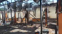 Ruangan kamar napi yang terbakar. (Liputan6.com/Okan Firdaus)