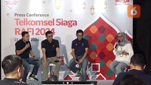 konferensi pers tentang jaringan Telkomsel di momen Ramadan dan Idul Fitri 2024