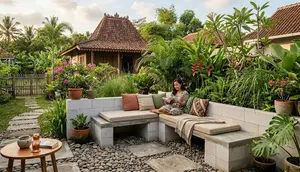 7 Bangku dari Bata Ringan yang Menyatu dengan Taman, Tawarkan Konsep Outdoor Living Modern
