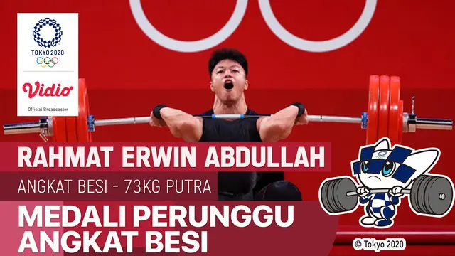 VIDEO: Angkat Besi Kembali Sumbang Medali di Olimpiade Tokyo 2020, Rahmat Erwin Abdullah Raih Perunggu