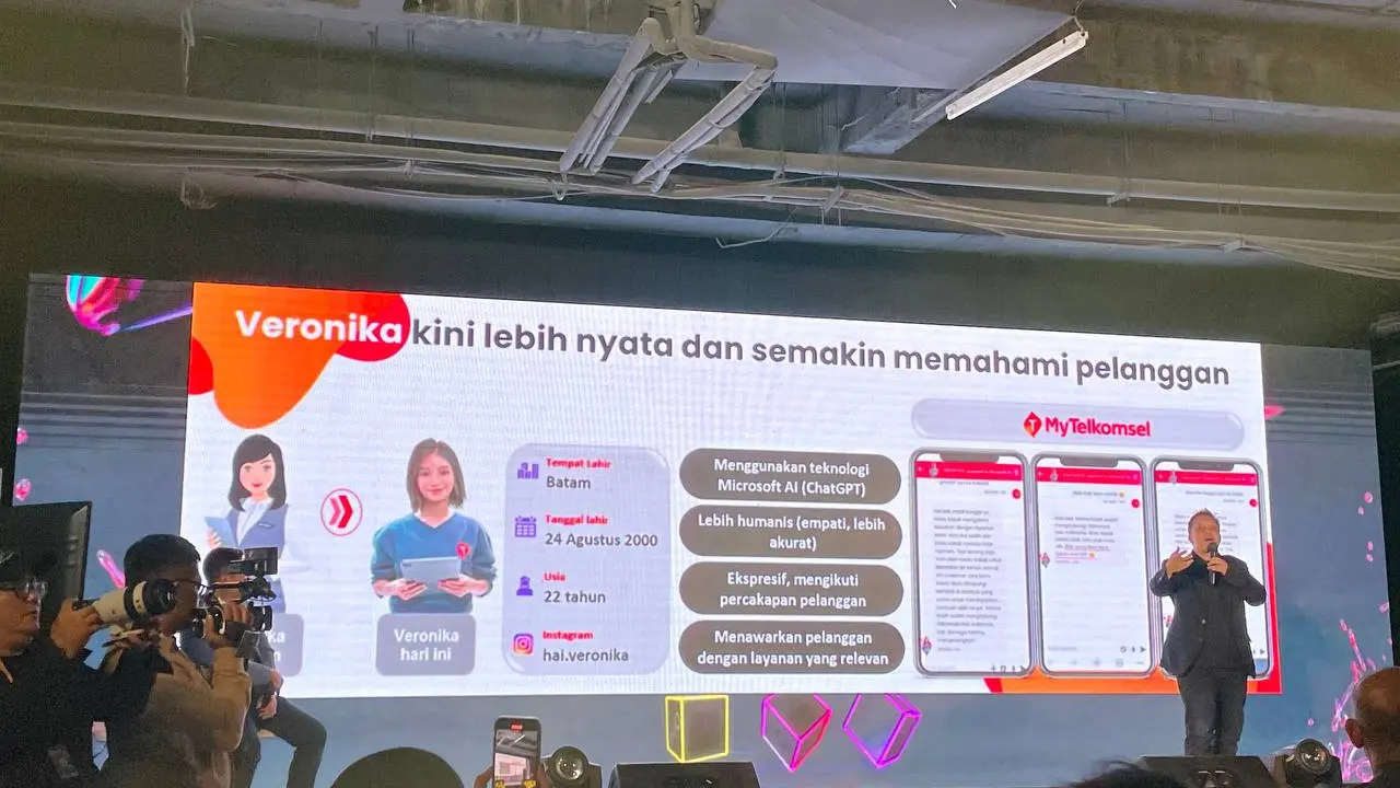 Peluncuran kembali Veronika, asisten pelanggan Telkomsel, menjadi semakin humanis dalam memahami pelanggan.