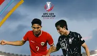 Piala Asia U-23 - Korea Selatan Vs Timnas Indonesia U-23 - Marselino Ferdinan Vs Kim Min-woo (Bola.com/Adreanus Titus)