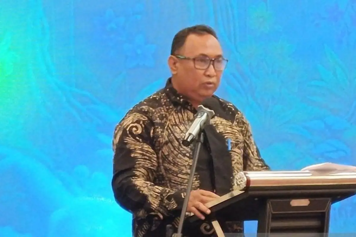 Kepala BBKSDA Papua Johny Santoso memberikan sambutan pada sosialisasi Sub Nasional Indonesia’s Fulo Net Sink 2030.