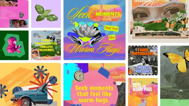 Contoh desain Motion Collage (Canva)