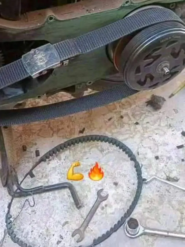 Kumpulan Potret Akal-akalan Montir Memperbaiki Sepeda Motor dengan Bahan Seadanya (ist)