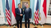 Menteri Koordinator Bidang Kemaritiman dan Investasi Luhut Binsar Pandjaitan bertemu dengan US Secretary of State, Anthony Blinken, untuk membahas perkembangan hubungan bilateral antara Indonesia dan Amerika Serikat.