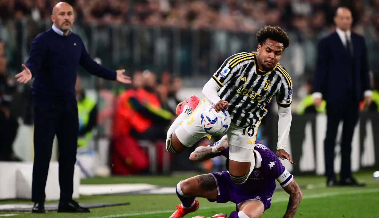 Bermain di markas sendiri, Juventus berhasil meredam perlawanan Fiorentina 1-0. (Marco BERTORELLO/AFP)