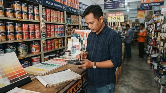 Contoh Lengkap Menghitung Kebutuhan Cat untuk Rumah (AI Generated)