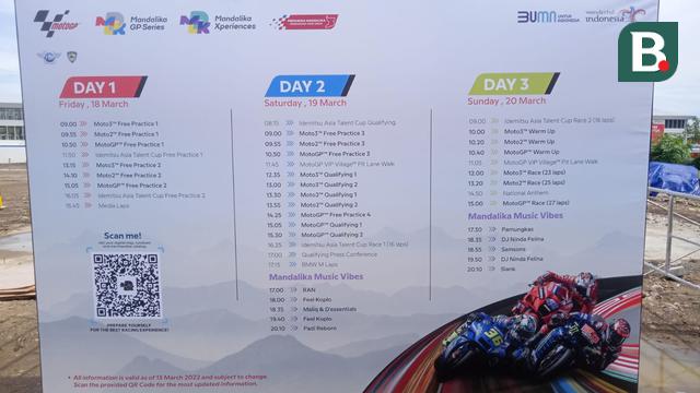 Jadwal MotoGP Mandalika