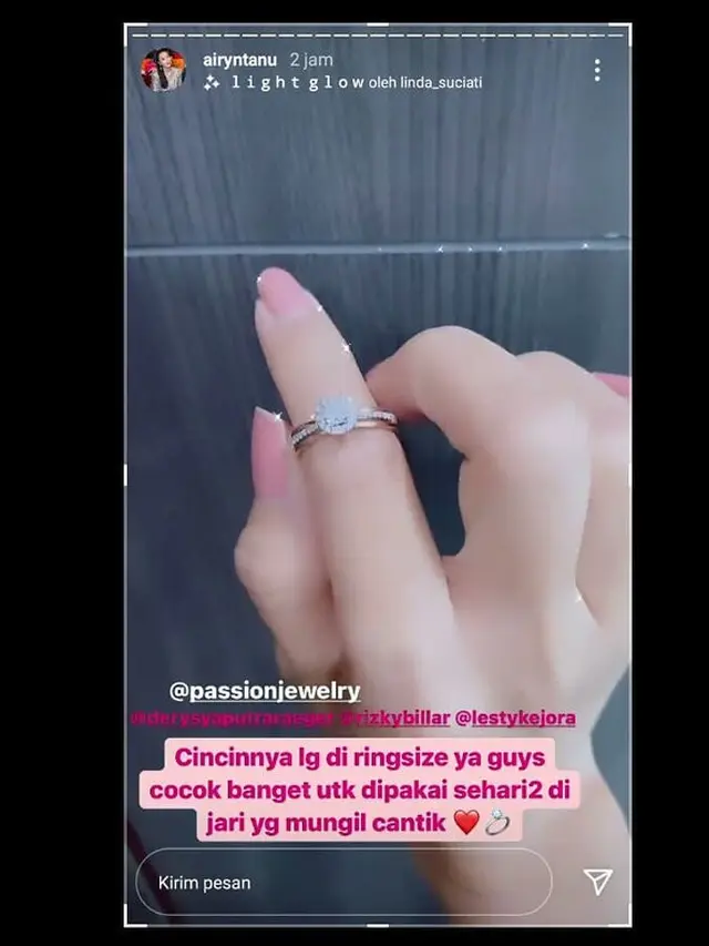 Segera Lamaran, Ini 6 Potret Detail Cincin Tunangan Rizky Billar dan Lesty Kejora