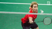 Pasangan ganda putra Indonesia, Kevin Sanjaya/Marcus Gideon, saat melawan wakil Chinese Taipei, Lee Jhe-Huei/Lee Yang, pada laga Asian Games di Istora, Jakarta, Senin (27/8). Kevin/Marcus menang 21-15, 20-22, dan 21-12. (Bola.com/Vitalis Yogi Trisna)