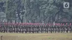 Anggota Komando Pasukan Khusus (Kopassus) mengikuti upacara penyerahan tongkat komando Komandan Jenderal (Danjen) Kopassus di Mako Kopassus, Cijantung, Jakarta, Kamis (10/9/2020). (merdeka.com/Iqbal S. Nugroho)