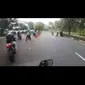 Viral konvoi motor sport saat PSBB di Jakarta dihentikan polisi. (Ist)