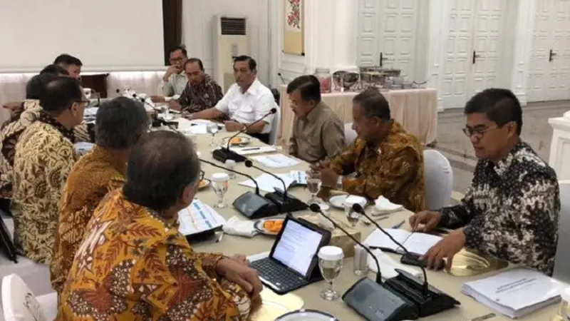 Wapres Jusuf Kalla bertemu sejumlah menteri