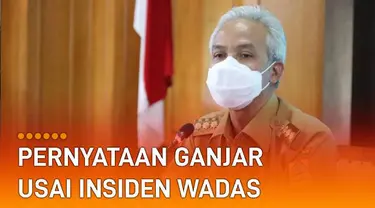 Gubernur Jawa Tengah Ganjar Pranowo memberi pernyataan ke publik usai insiden antara warga setempat dan polisi di Desa Wadas, Bener, Purworejo.