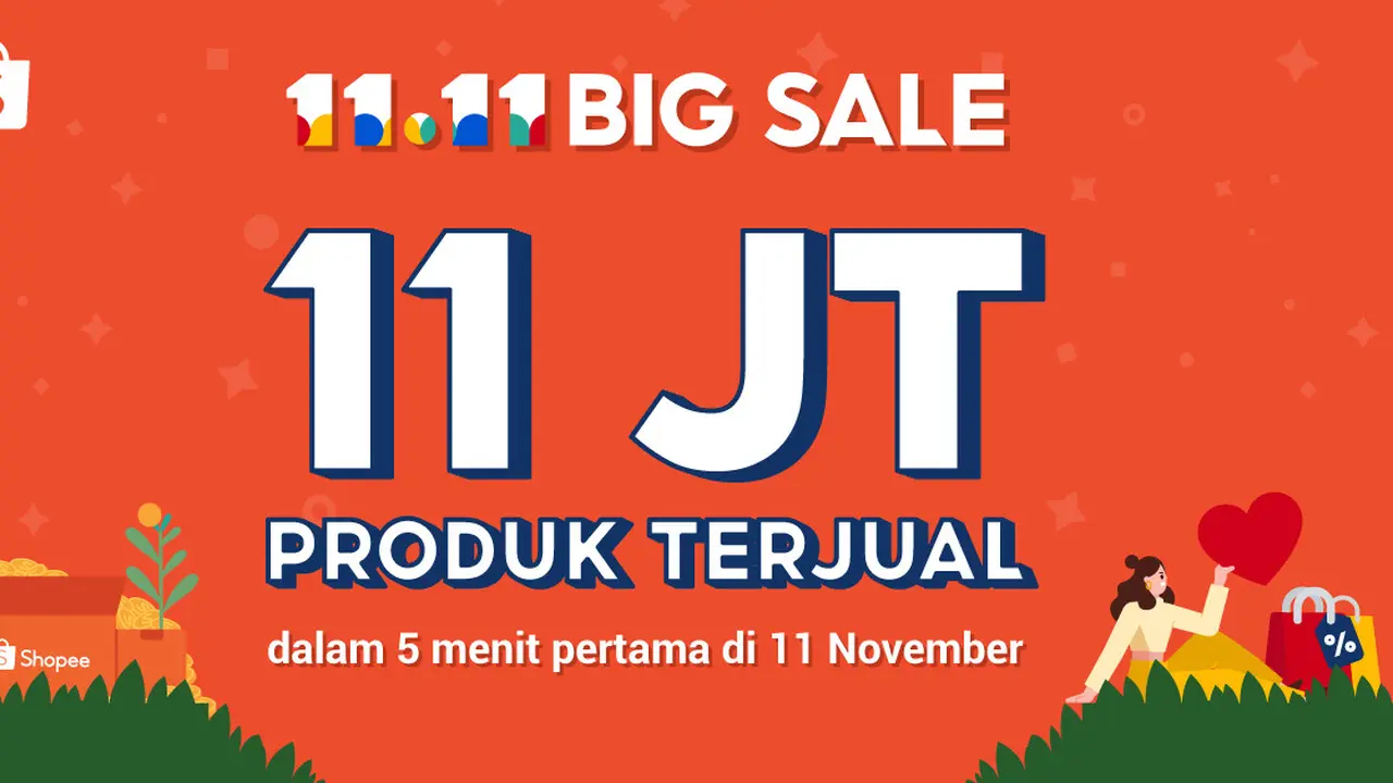 Shopee 11.11 Big Sale Catat Rekor Fantastis, 11 Juta Produk Terjual dalam 5 Menit Pertama di 11 November