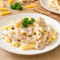 ilustrasi Penne Mushroom Sauce/gowithstock/shutterstock