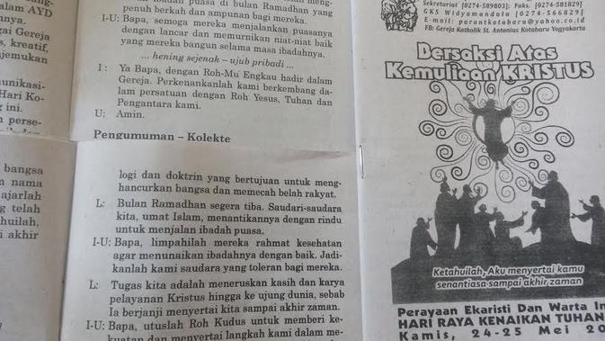 Doa Dari Gereja Untuk Umat Islam Di Bulan Ramadan Regional Liputan6 Com