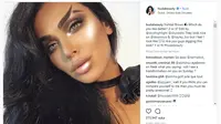 (Credit: hudabeauty/Instagram) Tren alis ekor ikan yang tengah viral di Instagram.