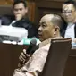 Syafruddin Arsyad Temenggung menjalani sidang dengan agenda pemeriksaan terdakwa  kasus penerbitan Surat Keterangan Lunas (SKL) BLBI.(Liputan6.com/Herman Zakharia)