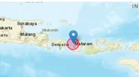 Gempa Magnitudo 5,5 mengguncang wilayah Lombok Utara, Nusa Tenggara Barat, Selasa sore (14/5/2024). (Liputan6.com/ Dok BMKG)