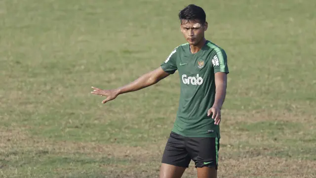 Pemain Timnas Indonesia U-22, Septian Bagaskara. (Bola.com/Vitalis Yogi Trisna)