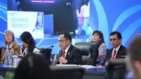 Menteri Dalam Negeri, Muhammad Tito Karnavian dalam Ministerial Meeting The 10th World Water Forum atau Forum Air Sedunia ke-10 di Bali Nusa Dua Convention Center (BNDCC), Kabupaten Badung, Bali, Senin (20/5/2024). (Foto: Istimewa)