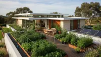7 Desain Rumah Ramah Lingkungan dengan Kebun Sayur Rooftop yang Modern