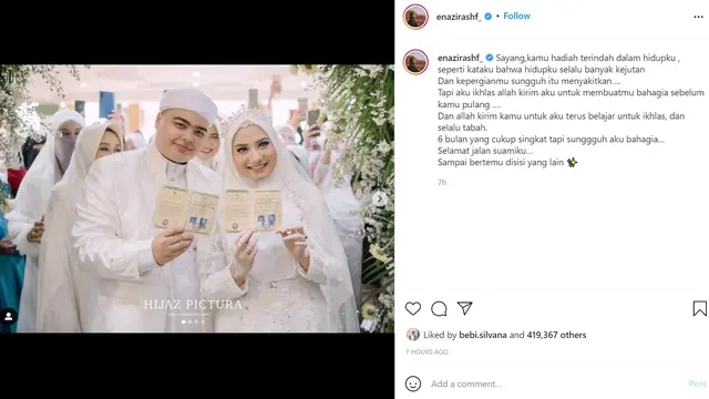 Ameer Azzikra - Nadzira Shafa (Foto: Instagram/@enazirashf_)