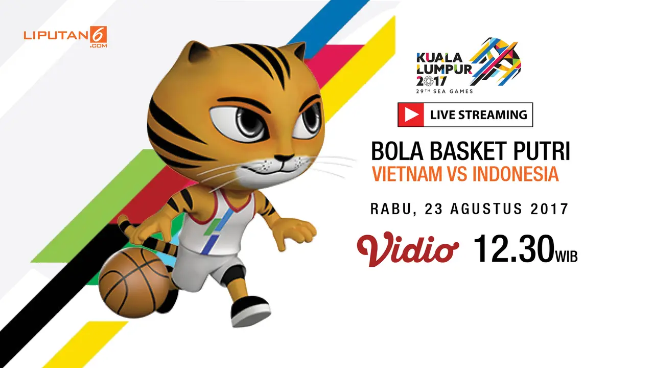 Banner Livestreaming basket Putri sea games 2017