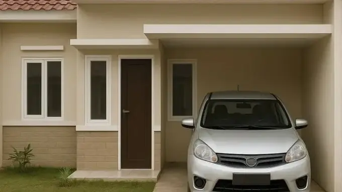 Inspirasi Gambar Desain Garasi di Perumahan Subsidi