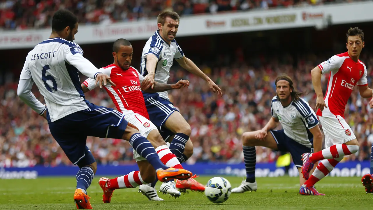 Jalannya laga Arsenal vs West Bromwich (Reuters)