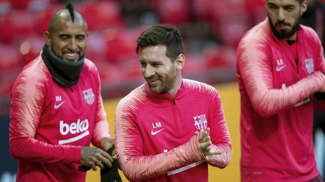 Latihan Manchester United Vs Barcelona