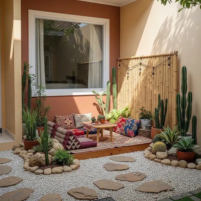 Model Sudut Belakang Rumah Kecil untuk Kebun Mini dan Tempat Santai Keluarga