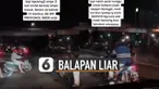 Beredar video aksi pengendara motor adakan balapan liar di tengah jalan umum hingga menyetop kendaraan yang sedang melintas.
