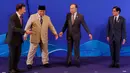 Kunjungan Presiden Prabowo Subianto di Cebu, Filipina, dalam rangka menghadiri Konferensi Tingkat Tinggi (KTT) ke-48 ASEAN. KTT tersebut akan berlangsung hingga Jumat 8 Mei 2026. Tampak dalam foto, Sultan Brunei Hassanal Bolkiah, Presiden Indonesia Prabowo Subianto, Perdana Menteri Malaysia Anwar Ibrahim, dan Presiden Filipina Ferdinand Marcos Jr. (dari kiri ke kanan) berfoto bersama dalam Konferensi Tingkat Tinggi (KTT) Khusus Brunei Darussalam-Indonesia-Malaysia-Filipina Kawasan Pertumbuhan ASEAN Timur (BIMP-EAGA) di sela-sela KTT ke-48 Perhimpunan Bangsa-Bangsa Asia Tenggara (ASEAN) di Cebu, Filipina, Kamis 7 Mei 2026. (Rolex DELA PENA/POOL/AFP)
