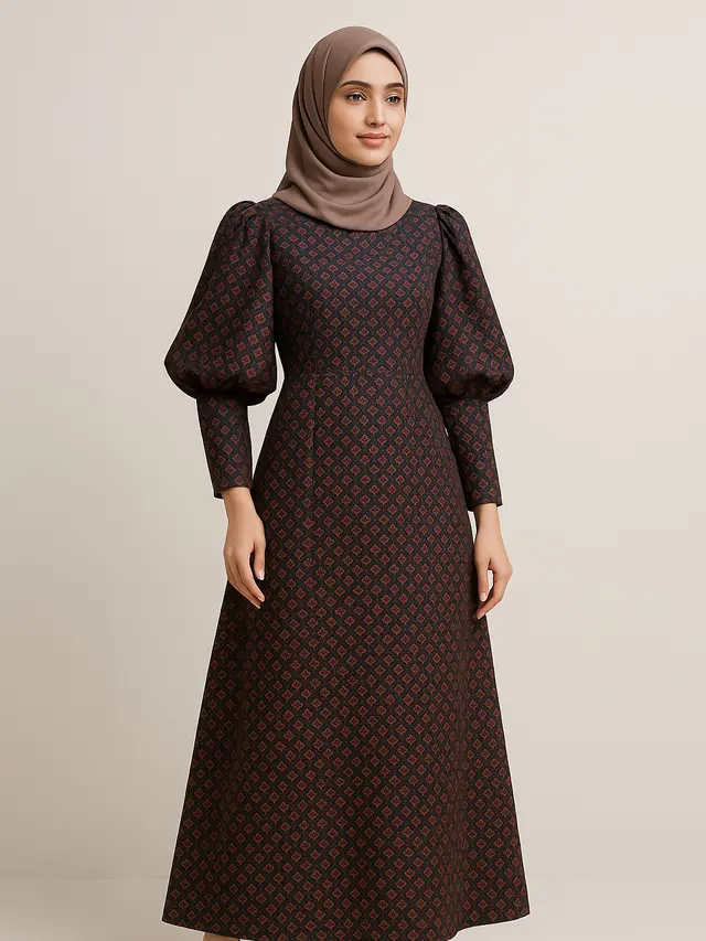 Model Gamis Batik Kawung 2025