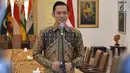 Ketua Kogasma Partai Demokrat Agus Harimurti Yudhoyono(AHY) memberi keterangan usai bertemu Presiden Joko Widodo atau Jokowi di Istana Kepresidenan Bogor, Jawa Barat, Rabu (22/5/2019). AHY mengaku diminta oleh Jokowi untuk menjadi jembatan komunikasi dengan SBY. (Liputan6.com/HO/Setkab/Oji)