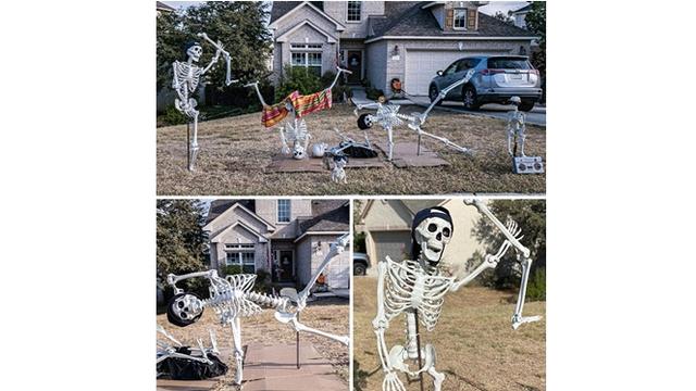 7 Potret Lucu Kerangka Manusia Peragakan Aktivitas Harian, Jauh dari Kata Seram