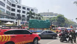 Kondisi Gedung Bapenda DKI Setelah Kebakaran Padam
