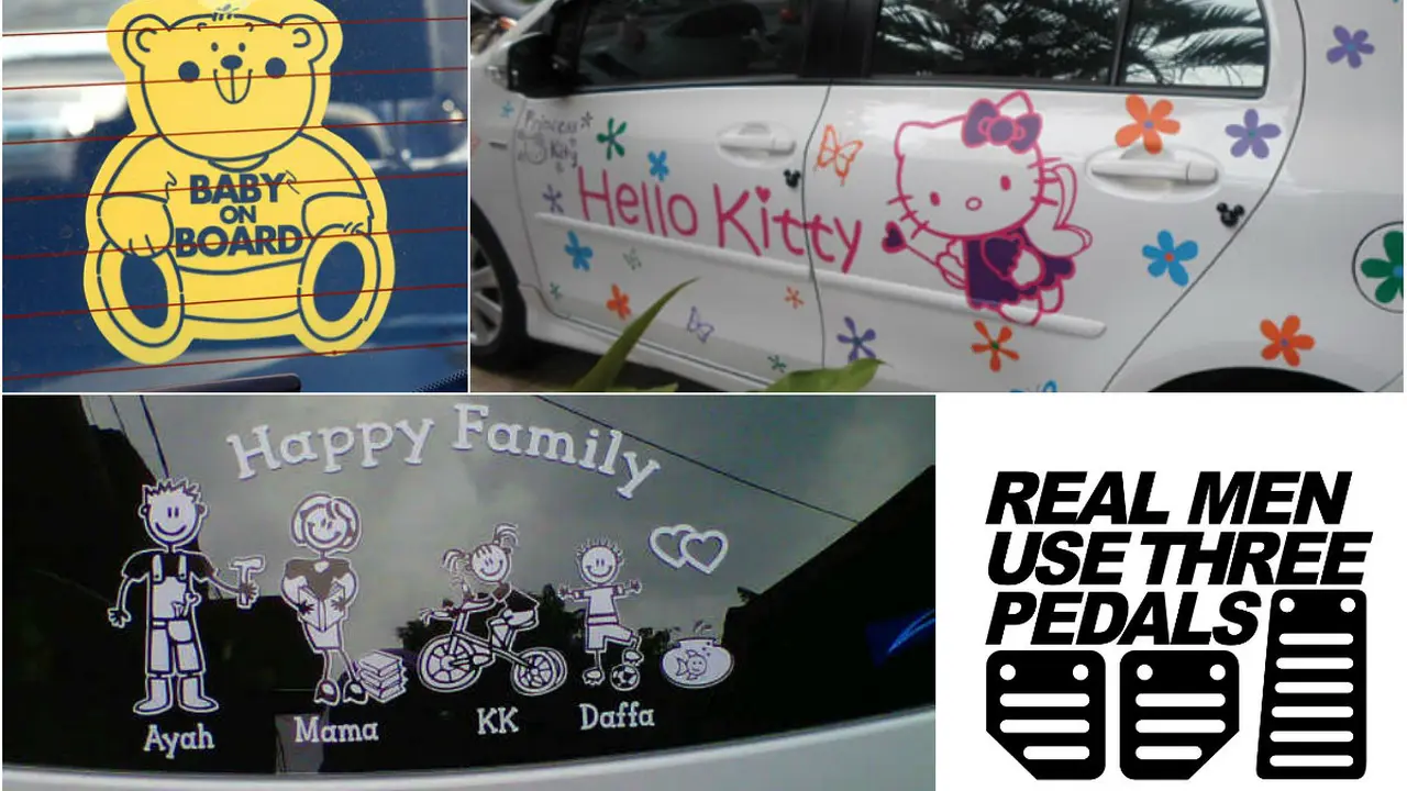 Stiker-stiker Unik yang Menghiasi Roda Empat Dalam Negeri