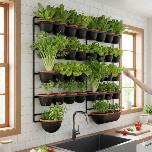 Kebun sayur dekat dapur (Foto: Gemmini AI)