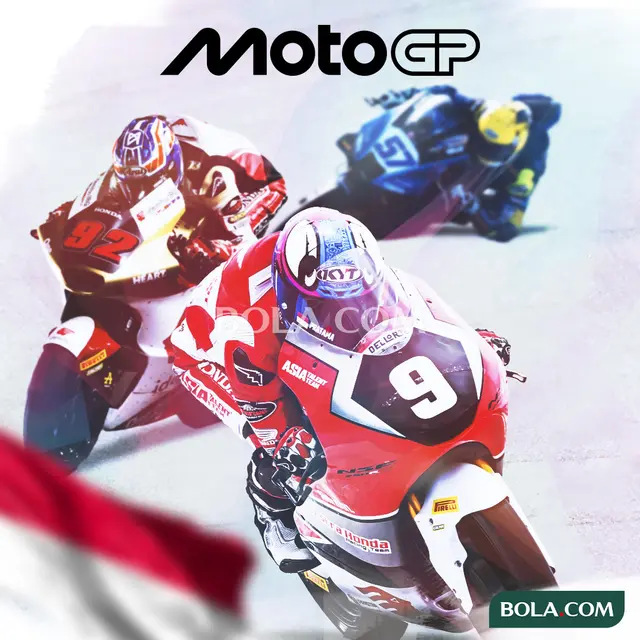 MotoGP - Ilustrasi Bendera Indonesia sama logo baru MotoGP