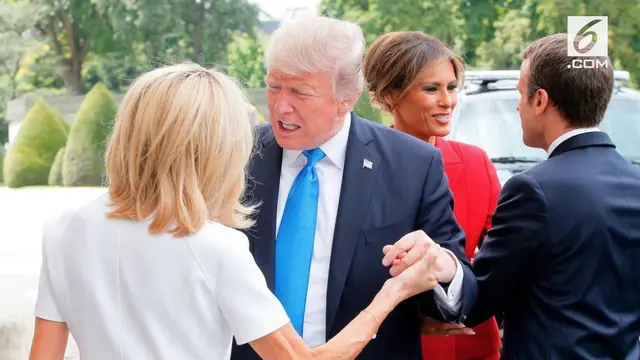 Donald Trump Lontarkan Pujian pada Ibu Negara Prancis