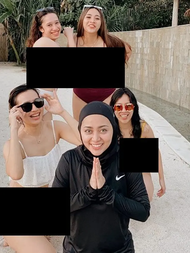 rachel vennya berlibur ke resor mewah