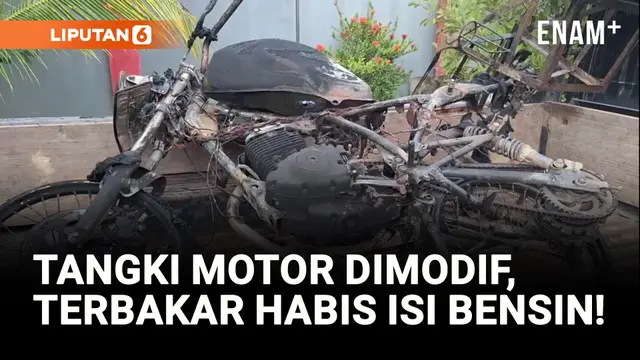 Tangki Motornya Dimodif, Motor Kepala Dusun Terbakar Habis!