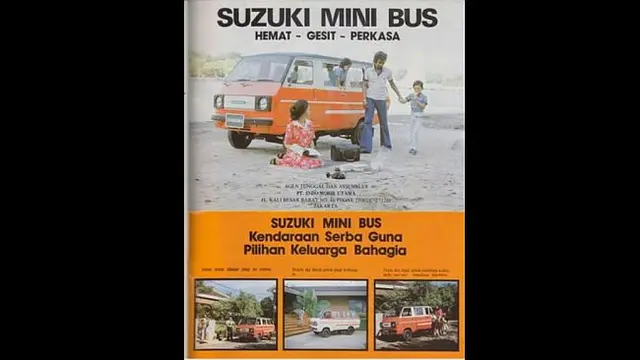9. Suzuki juga punya iklan mini bus, salah satu mobil pilihan untuk keluarga kala itu.