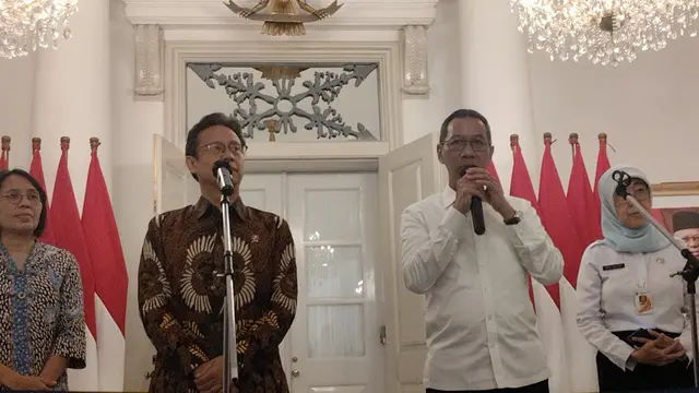 Penjabat (Pj) Gubernur DKI Jakarta Heru Budi Hartono saat ditemui usai Rapat Pimpinan (Rapim) bersama Menteri Kesehatan (Menkes) RI Budi Gunadi Sadikin, Rabu (01/02/2023).